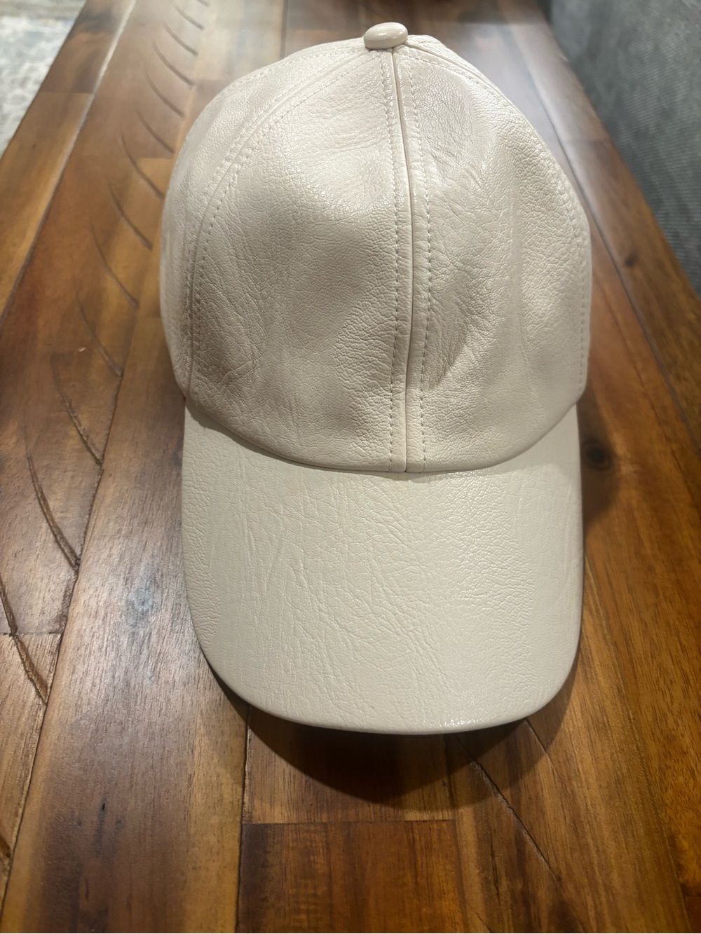 Wyeth Cream Faux Leather Baseball Cap Anthropologie